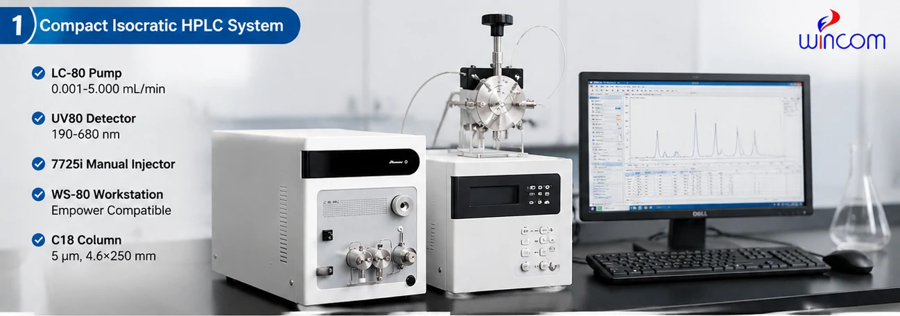 Kompakte lsokratiese HPLC-stelsel